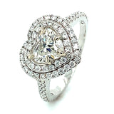 (LD) Anillo con diamantes de laboratorio en oro blanco 14kt. - DGjoyeros
