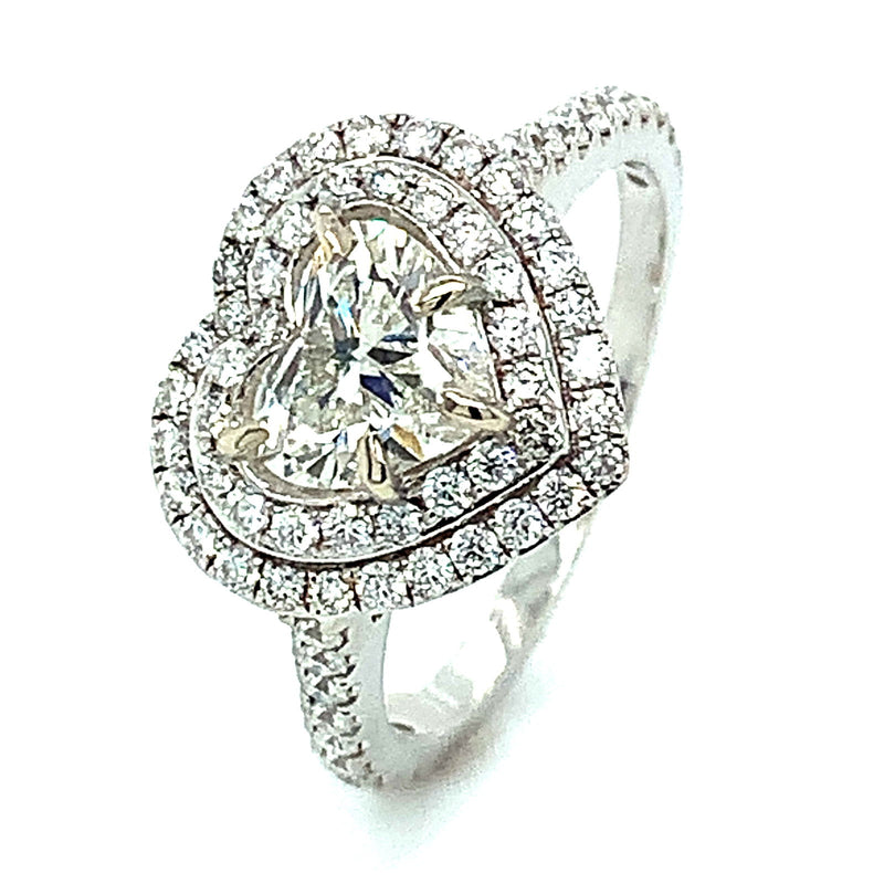 (LD) Anillo con diamantes de laboratorio en oro blanco 14kt. - DGjoyeros
