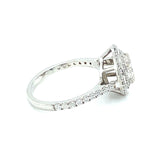 (LD) Anillo con diamantes de laboratorio en oro blanco 14kt. - DGjoyeros