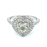 (LD) Anillo con diamantes de laboratorio en oro blanco 14kt. - DGjoyeros