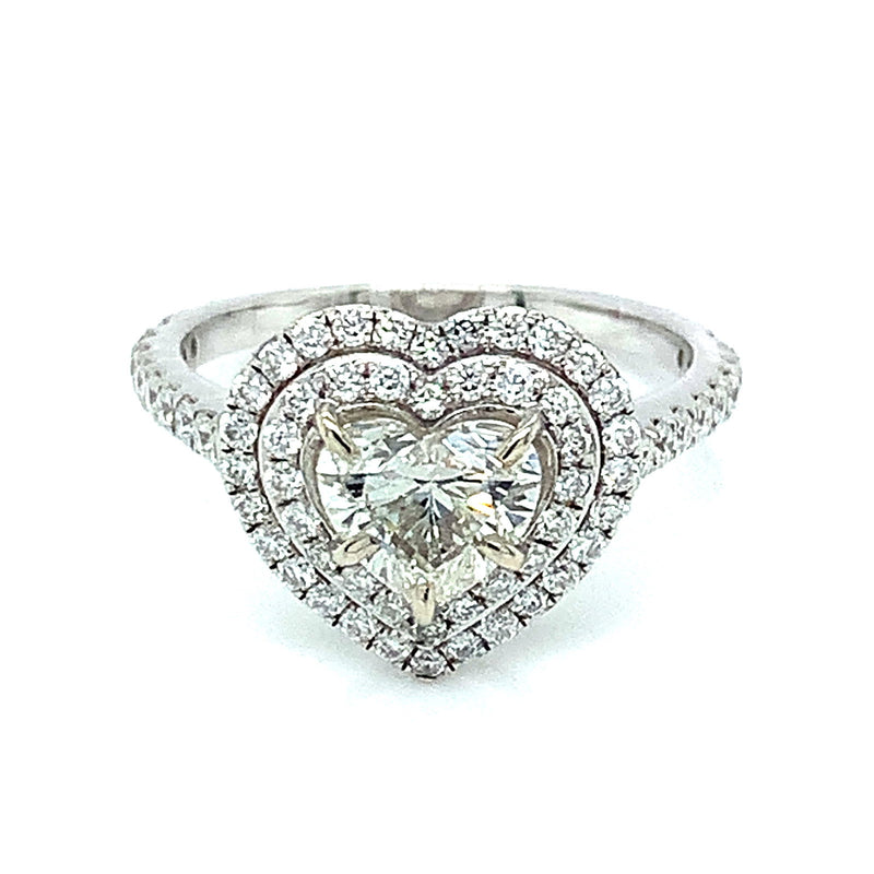 (LD) Anillo con diamantes de laboratorio en oro blanco 14kt. - DGjoyeros