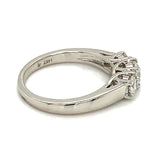 (LD) Anillo con diamantes de laboratorio en oro blanco 14kt. - DGjoyeros
