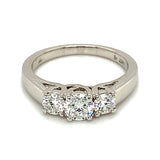 (LD) Anillo con diamantes de laboratorio en oro blanco 14kt. - DGjoyeros