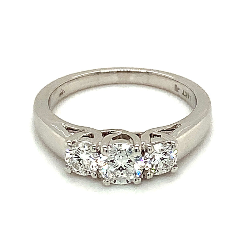 (LD) Anillo con diamantes de laboratorio en oro blanco 14kt. - DGjoyeros