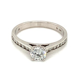 (LD) Anillo con diamantes de laboratorio en oro blanco 14kt. - DGjoyeros