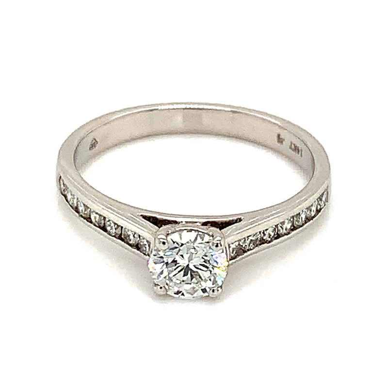 (LD) Anillo con diamantes de laboratorio en oro blanco 14kt. - DGjoyeros