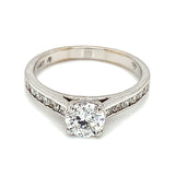 (LD) Anillo con diamantes de laboratorio en oro blanco 14kt. - DGjoyeros