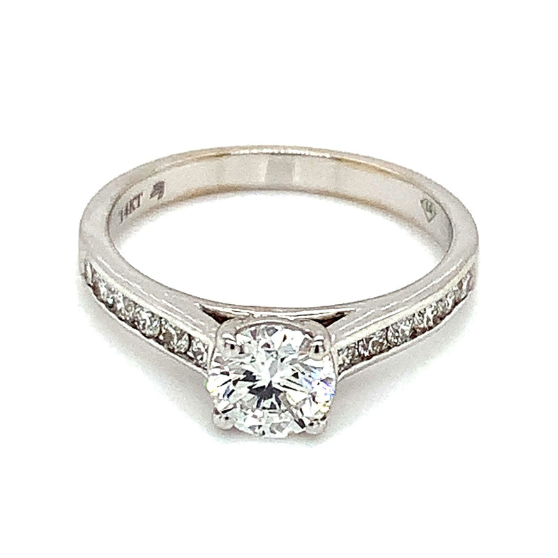 (LD) Anillo con diamantes de laboratorio en oro blanco 14kt. - DGjoyeros