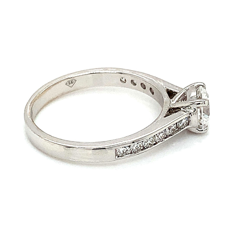 (LD) Anillo con diamantes de laboratorio en oro blanco 14kt. - DGjoyeros