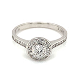 (LD) Anillo con diamantes de laboratorio en oro blanco 14kt. - DGjoyeros