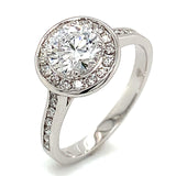 (LD) Anillo con diamantes de laboratorio en oro blanco 14kt. - DGjoyeros