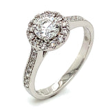 (LD) Anillo con diamantes de laboratorio en oro blanco 14kt. - DGjoyeros