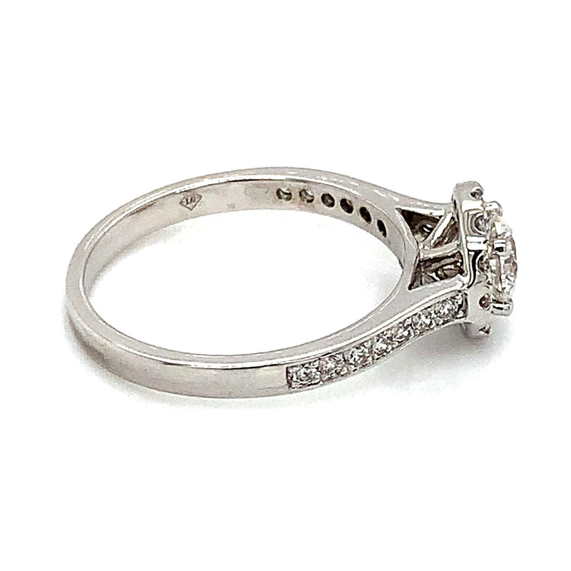 (LD) Anillo con diamantes de laboratorio en oro blanco 14kt. - DGjoyeros