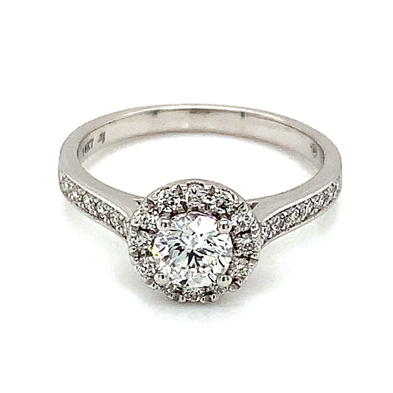 (LD) Anillo con diamantes de laboratorio en oro blanco 14kt. - DGjoyeros