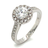 (LD) Anillo con diamantes de laboratorio en oro blanco 14kt. - DGjoyeros