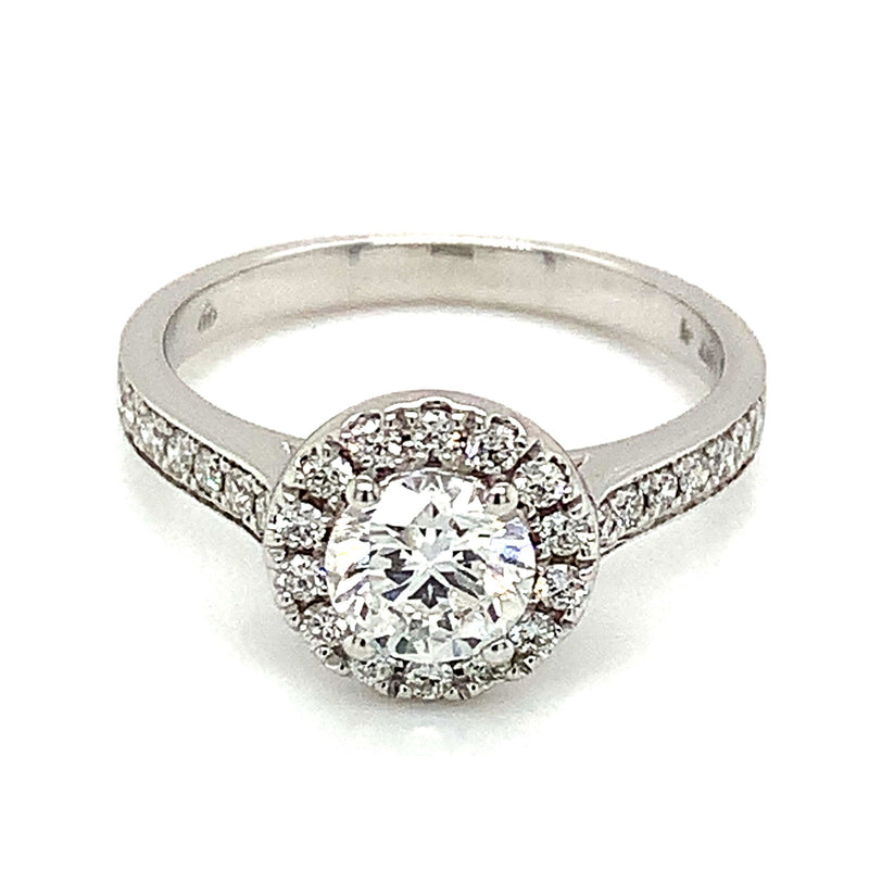 (LD) Anillo con diamantes de laboratorio en oro blanco 14kt. - DGjoyeros