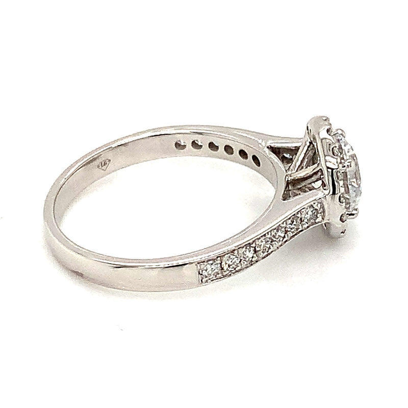 (LD) Anillo con diamantes de laboratorio en oro blanco 14kt. - DGjoyeros