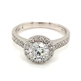 (LD) Anillo con diamantes de laboratorio en oro blanco 14kt. - DGjoyeros