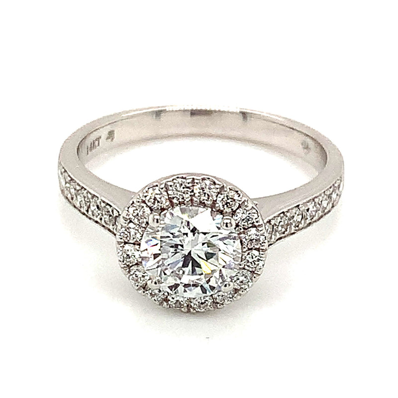 (LD) Anillo con diamantes de laboratorio en oro blanco 14kt. - DGjoyeros