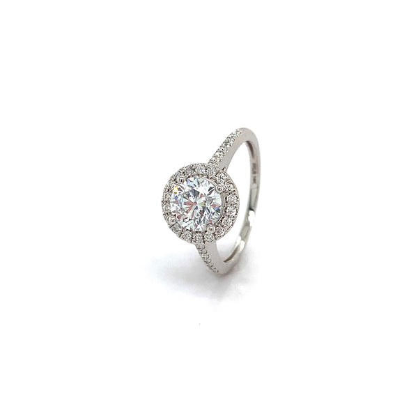 (LD) Anillo de diamante en oro blanco 14kt.  ANTES: $1,995.00 - DGjoyeros