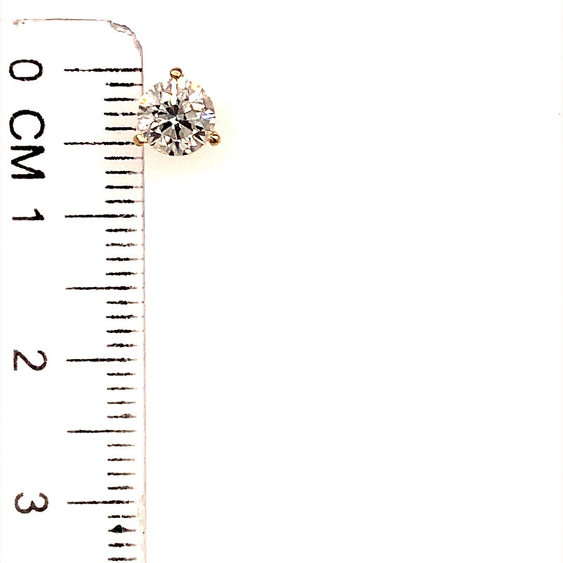 (LD) Aretes con diamantes de laboratorio en oro amarillo 14kt. - DGjoyeros
