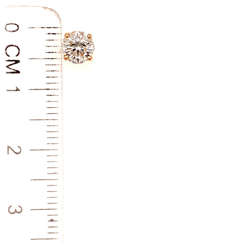 (LD) Aretes con diamantes de laboratorio en oro amarillo 14kt. - DGjoyeros