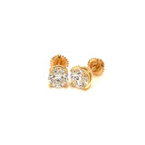 (LD) Aretes con diamantes de laboratorio en oro amarillo 14kt. - DGjoyeros