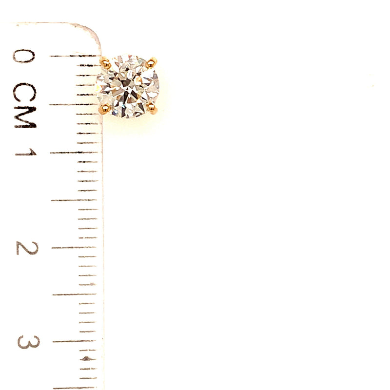 (LD) Aretes con diamantes de laboratorio en oro amarillo 14kt. - DGjoyeros