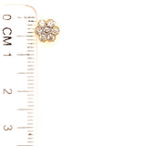 (LD) Aretes con diamantes de laboratorio en oro amarillo 14kt. - DGjoyeros