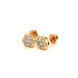 (LD) Aretes con diamantes de laboratorio en oro amarillo 14kt. - DGjoyeros