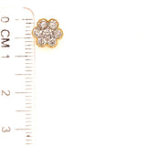 (LD) Aretes con diamantes de laboratorio en oro amarillo 14kt. - DGjoyeros