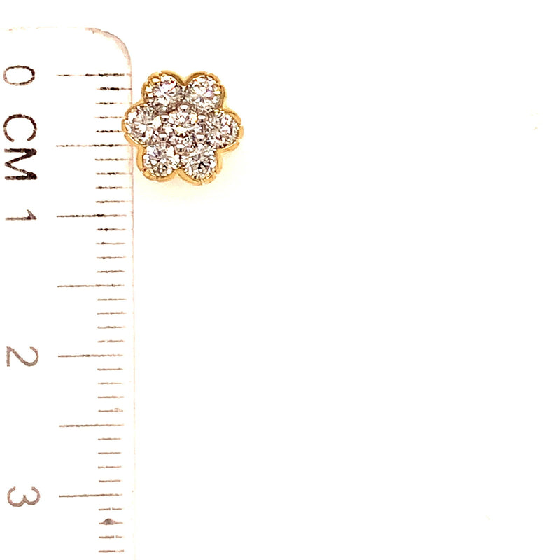 (LD) Aretes con diamantes de laboratorio en oro amarillo 14kt. - DGjoyeros
