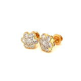 (LD) Aretes con diamantes de laboratorio en oro amarillo 14kt. - DGjoyeros