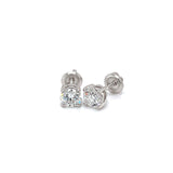 (LD) Aretes con diamantes de laboratorio en oro blanco 14kt. - DGjoyeros