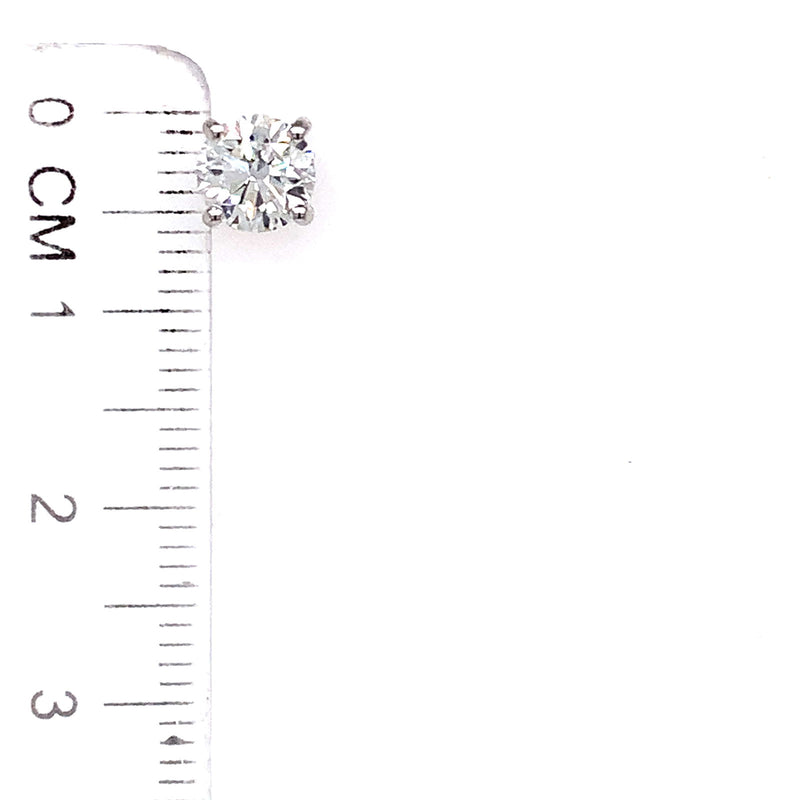 (LD) Aretes con diamantes de laboratorio en oro blanco 14kt. - DGjoyeros