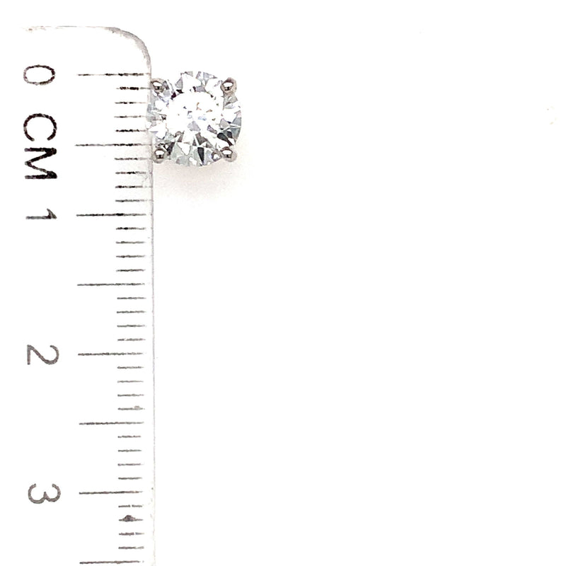 (LD) Aretes con diamantes de laboratorio en oro blanco 14kt. - DGjoyeros