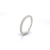 (LD) Banda con diamante en oro blanco 14k  ANTES: $499.00 - DGjoyeros