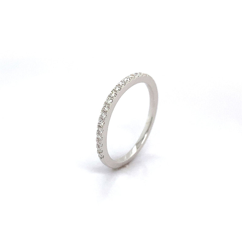 (LD) Banda con diamante en oro blanco 14k  ANTES: $499.00 - DGjoyeros