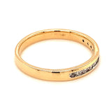 (LD) Banda con diamantes de laboratorio en oro amarillo 14kt. - DGjoyeros