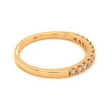 (LD) Banda con diamantes de laboratorio en oro amarillo 14kt. - DGjoyeros