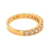 (LD) Banda con diamantes de laboratorio en oro amarillo 14kt. - DGjoyeros