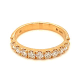 (LD) Banda con diamantes de laboratorio en oro amarillo 14kt. - DGjoyeros