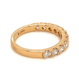 (LD) Banda con diamantes de laboratorio en oro amarillo 14kt. - DGjoyeros