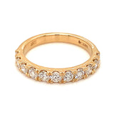 (LD) Banda con diamantes de laboratorio en oro amarillo 14kt. - DGjoyeros