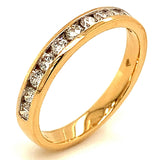 (LD) Banda con diamantes de laboratorio en oro amarillo 14kt. D-0.50CTS.