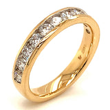 (LD) Banda con diamantes de laboratorio en oro amarillo 14kt. D-1.00CTS.