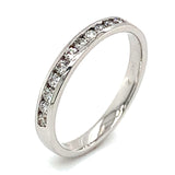 (LD) Banda con diamantes de laboratorio  en oro blanco 14kt. - DGjoyeros