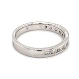 (LD) Banda con diamantes de laboratorio  en oro blanco 14kt. - DGjoyeros