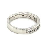 (LD) Banda con diamantes de laboratorio  en oro blanco 14kt. - DGjoyeros