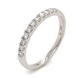 (LD) Banda con diamantes de laboratorio en oro blanco 14kt. - DGjoyeros